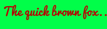 Image with Font Color B30000 and Background Color 00FF48